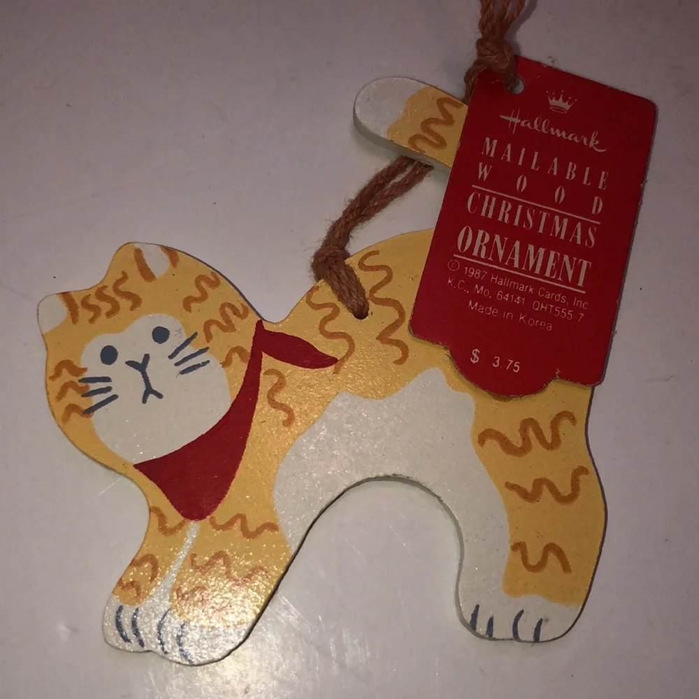 Wooden ornaments Wooden Hallmark Mailable Ornaments 1987